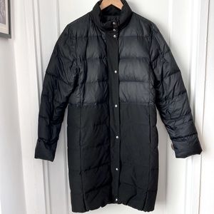 Black Gap puffer, knee length